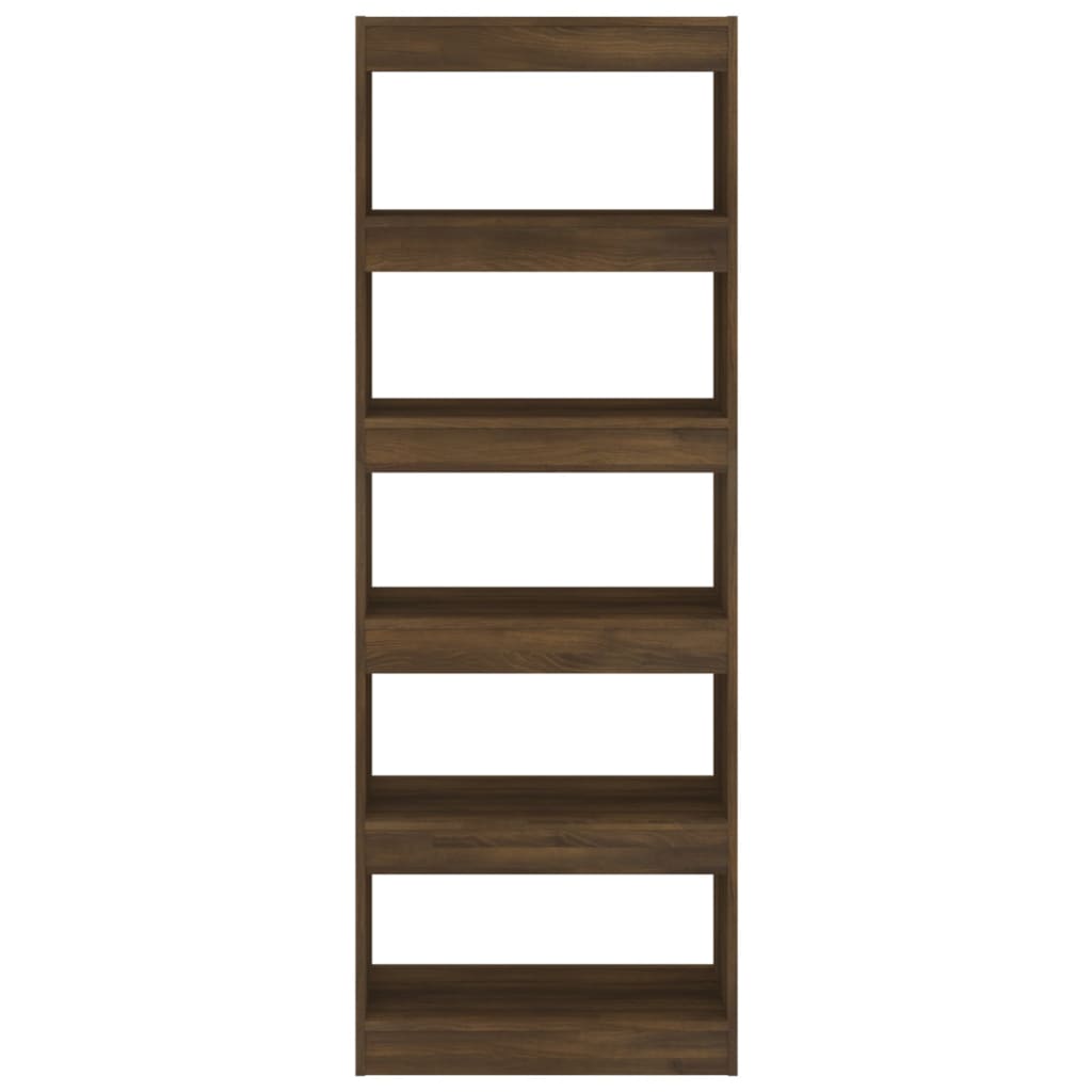 vidaXL Bücherregal/Raumteiler Braun Eiche 60x30x166 cm Holzwerkstoff