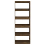 vidaXL Bücherregal/Raumteiler Braun Eiche 60x30x166 cm Holzwerkstoff