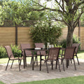 vidaXL Stapelbare Gartenstühle 6 Stk. Schwarz Textilene