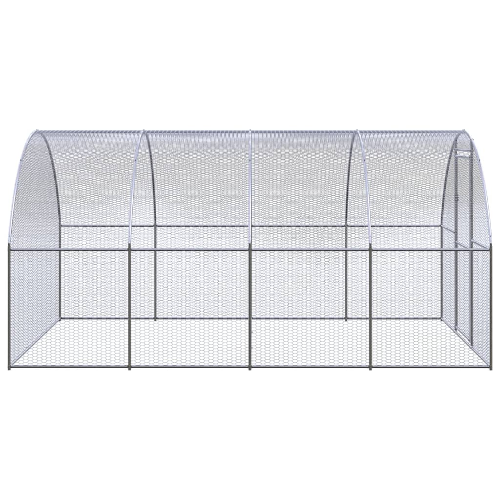 vidaXL Outdoor-Hühnerstall 3x4x2 m Verzinkter Stahl