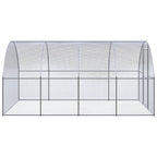 vidaXL Outdoor-Hühnerstall 3x4x2 m Verzinkter Stahl