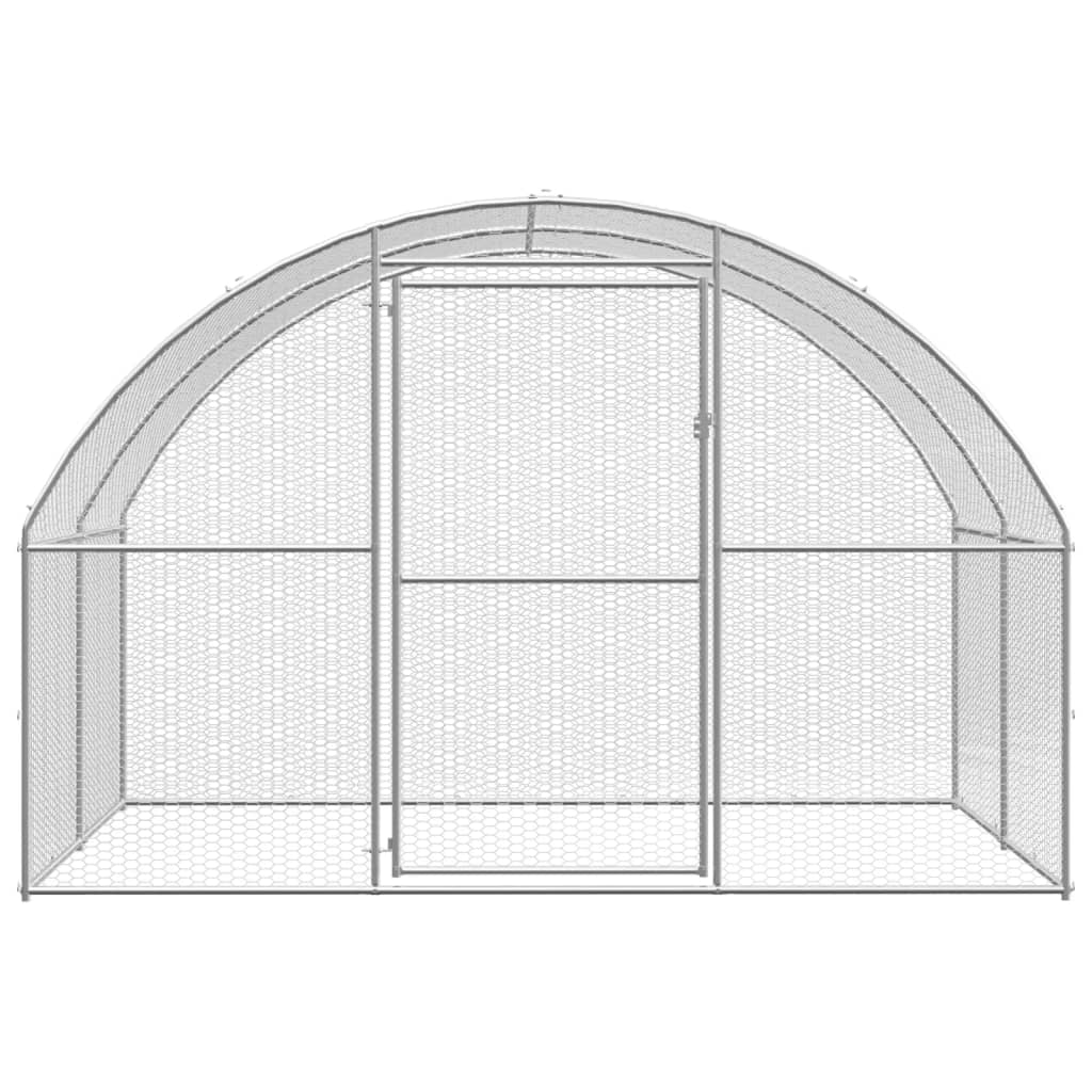 vidaXL Outdoor-Hühnerstall 3x4x2 m Verzinkter Stahl