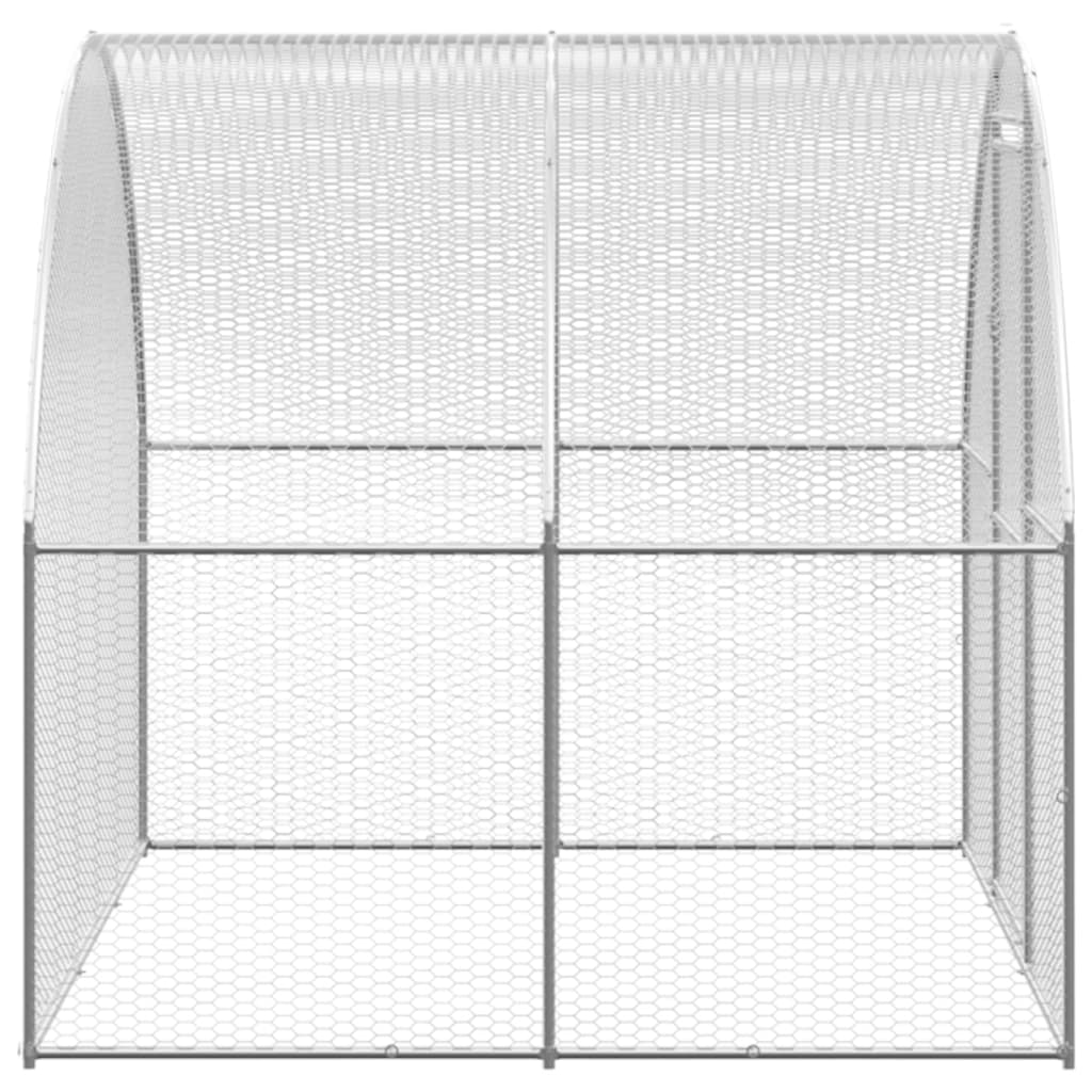 vidaXL Outdoor-Hühnerstall 3x4x2 m Verzinkter Stahl