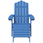 vidaXL Adirondack-Gartenstuhl mit Hocker & Tisch HDPE Aquamarin