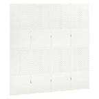 vidaXL 4-tlg. Raumteiler 2 Stk. Weiß 160x180 cm Stahl
