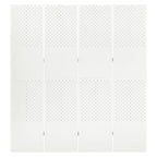 vidaXL 4-tlg. Raumteiler 2 Stk. Weiß 160x180 cm Stahl