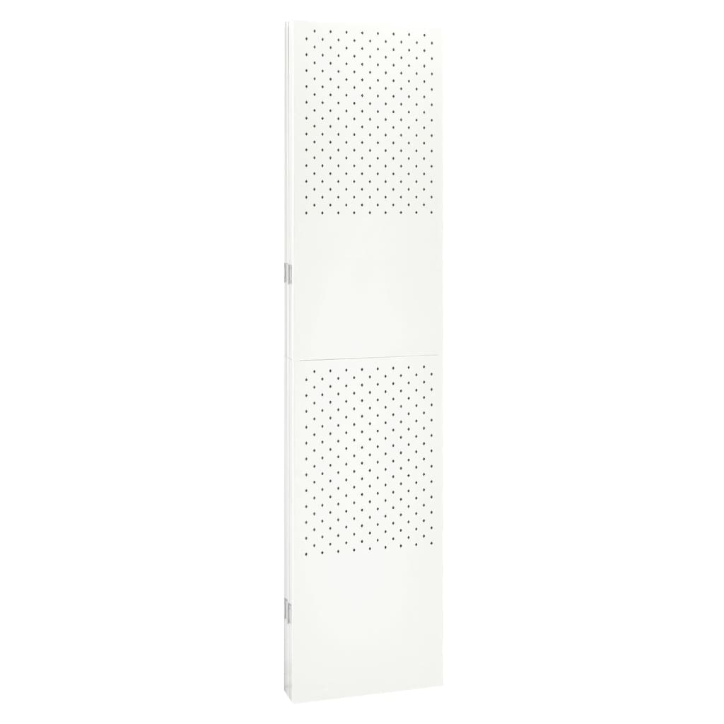 vidaXL 4-tlg. Raumteiler 2 Stk. Weiß 160x180 cm Stahl