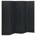 vidaXL 5-tlg. Raumteiler 2 Stk. Schwarz 200x180 cm Stahl