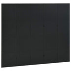 vidaXL 5-tlg. Raumteiler 2 Stk. Schwarz 200x180 cm Stahl