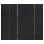 vidaXL 5-tlg. Raumteiler 2 Stk. Schwarz 200x180 cm Stahl