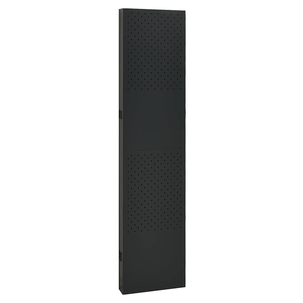 vidaXL 5-tlg. Raumteiler 2 Stk. Schwarz 200x180 cm Stahl