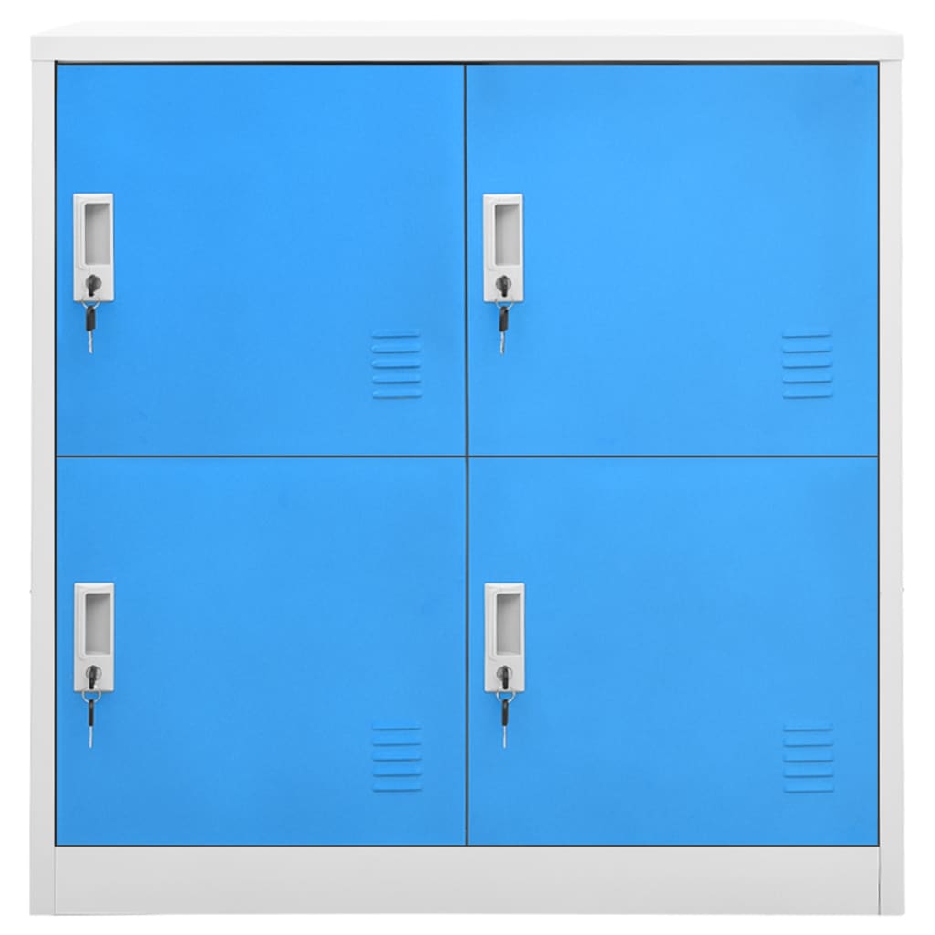 vidaXL Schließfachschränke 5 Stk. Hellgrau und Blau 90x45x92,5cm Stahl