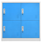 vidaXL Schließfachschränke 5 Stk. Hellgrau und Blau 90x45x92,5cm Stahl