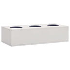 vidaXL Schrank mit Schiebetür & Pflanzkasten Grau 90x40x113 cm Stahl