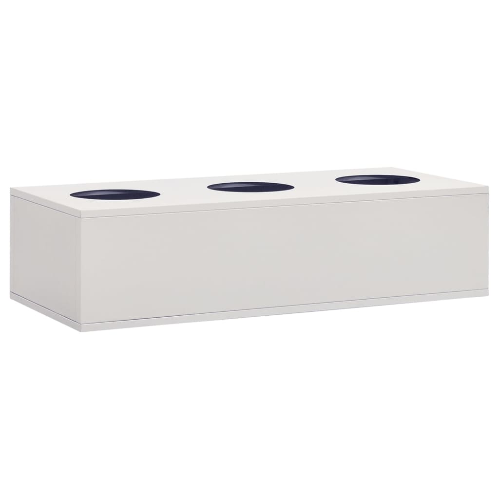 vidaXL Schrank mit Schiebetür & Pflanzkasten Grau 90x40x113 cm Stahl