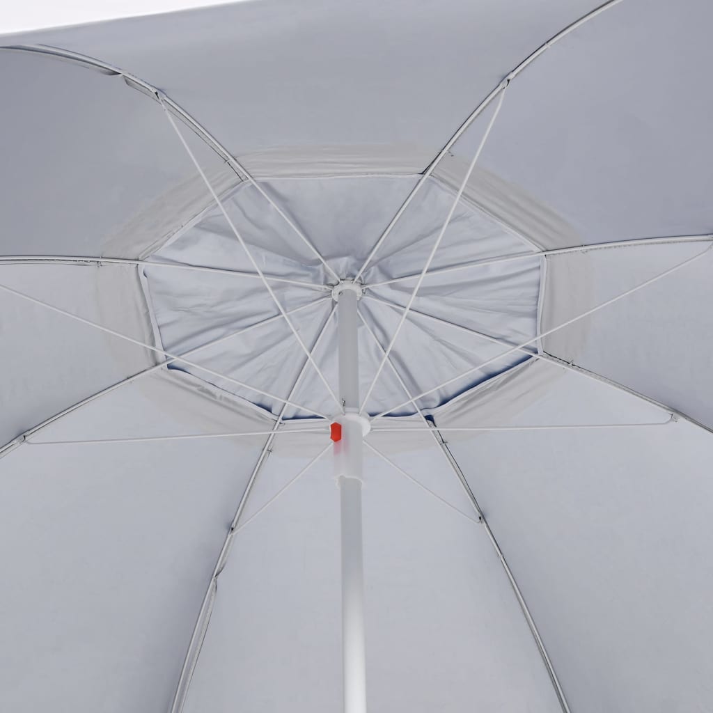 vidaXL Strandschirm mit Seitenteilen Blau 215 cm