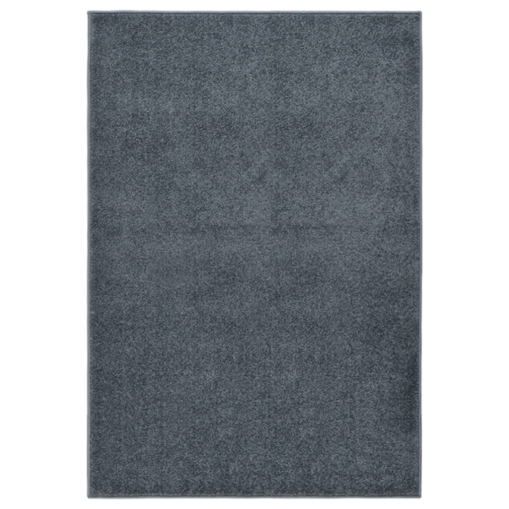 vidaXL Teppich Kurzflor 160x230 cm Anthrazit