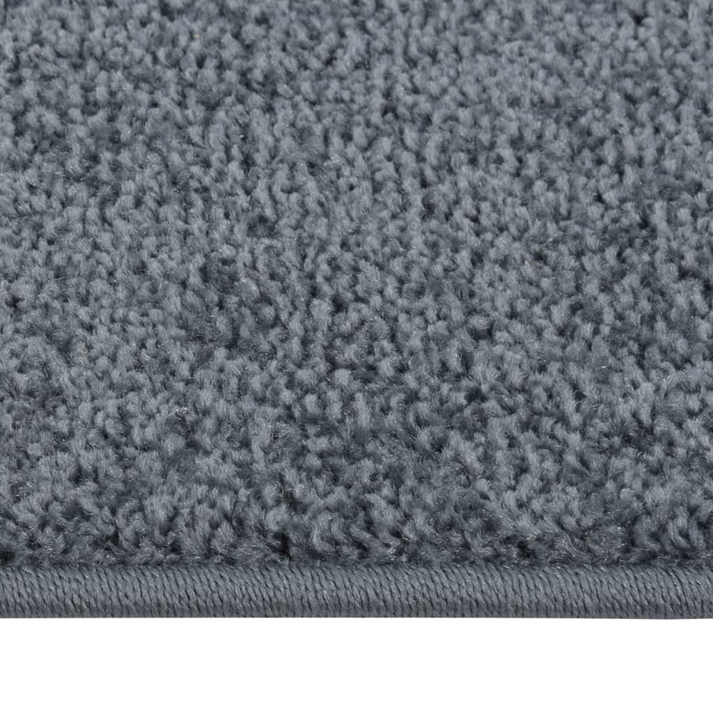 vidaXL Teppich Kurzflor 160x230 cm Anthrazit