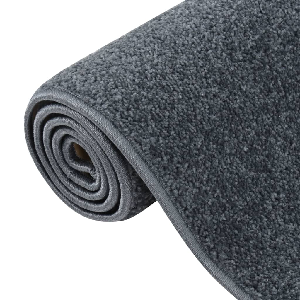 vidaXL Teppich Kurzflor 160x230 cm Anthrazit