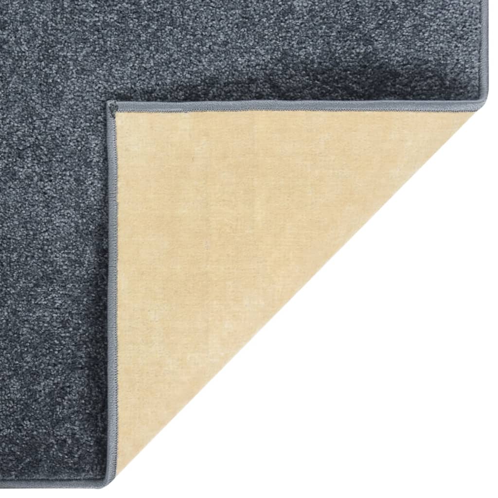 vidaXL Teppich Kurzflor 160x230 cm Anthrazit