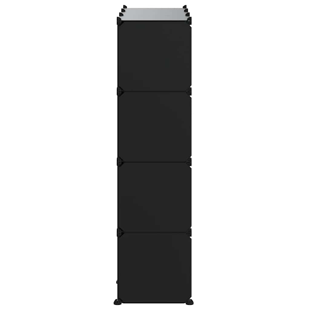 vidaXL Regalsystem mit 12 Würfeln Schwarz PP