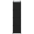 vidaXL Regalsystem mit 12 Würfeln Schwarz PP