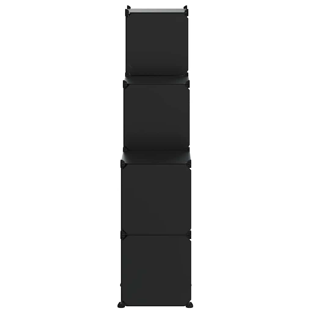 vidaXL Regalsystem mit 9 Würfeln Schwarz PP