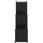 vidaXL Regalsystem mit 6 Würfeln Schwarz PP