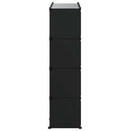 vidaXL Regalsystem mit 12 Würfeln und Türen Schwarz PP