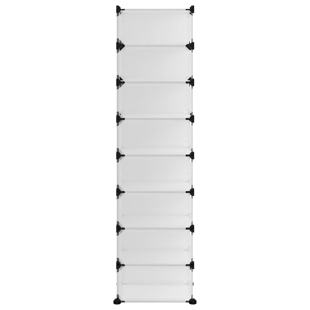 vidaXL Schuhregal Transparent 93x36,5x140 cm PP
