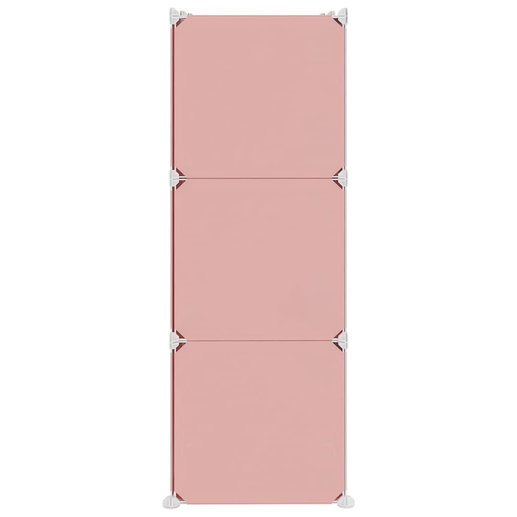 vidaXL Kinderschrank Modular mit 6 Würfeln Rosa PP