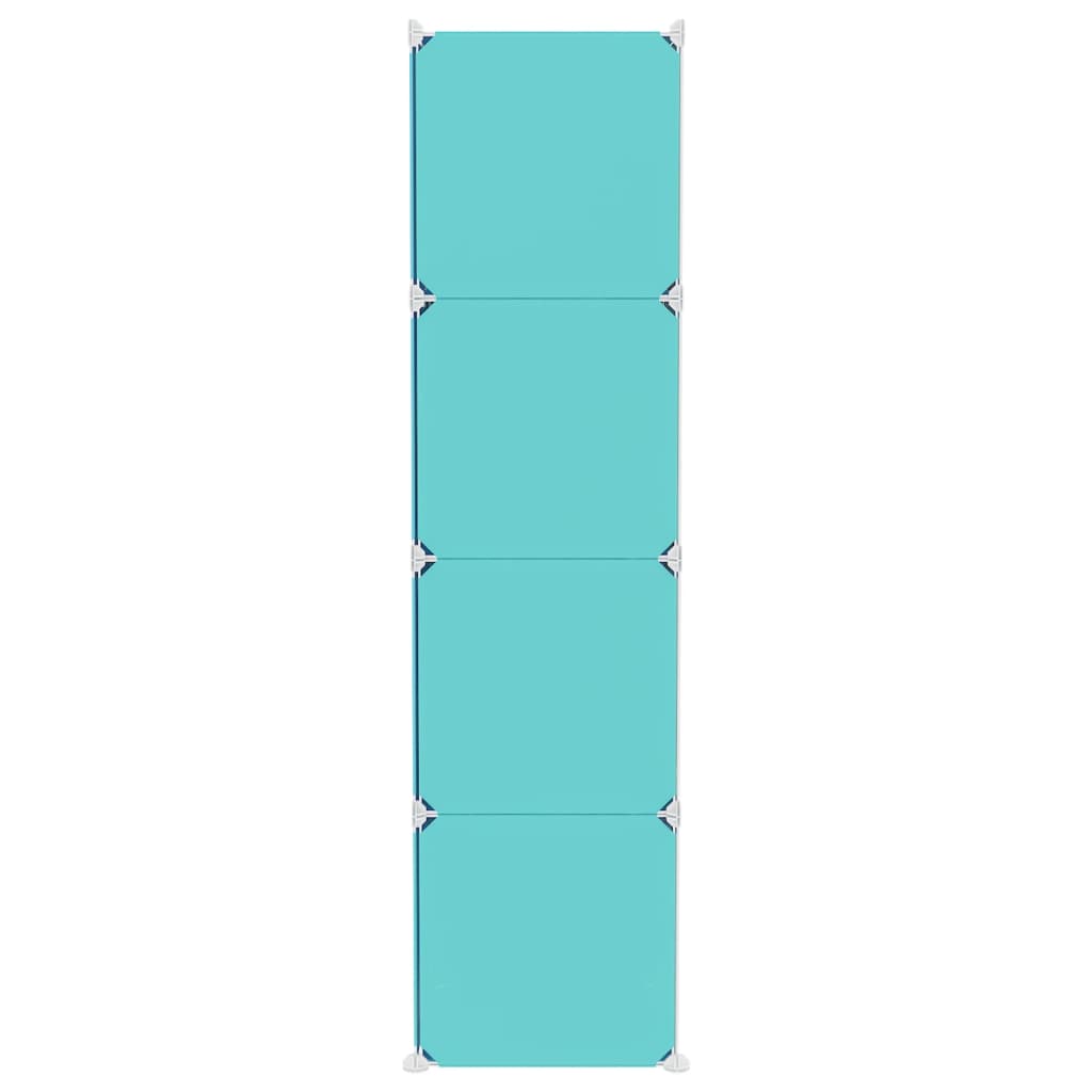 vidaXL Kinderschrank Modular mit 12 Würfeln Grün PP