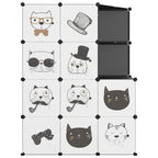vidaXL Kinderschrank Modular mit 10 Würfeln Schwarz PP