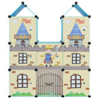 vidaXL Kinderschrank Modular mit 8 Würfeln Blau PP