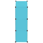 vidaXL Kinderschrank Modular mit 8 Würfeln Blau PP