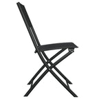 vidaXL 3-tlg. Bistro-Set Stahl Schwarz