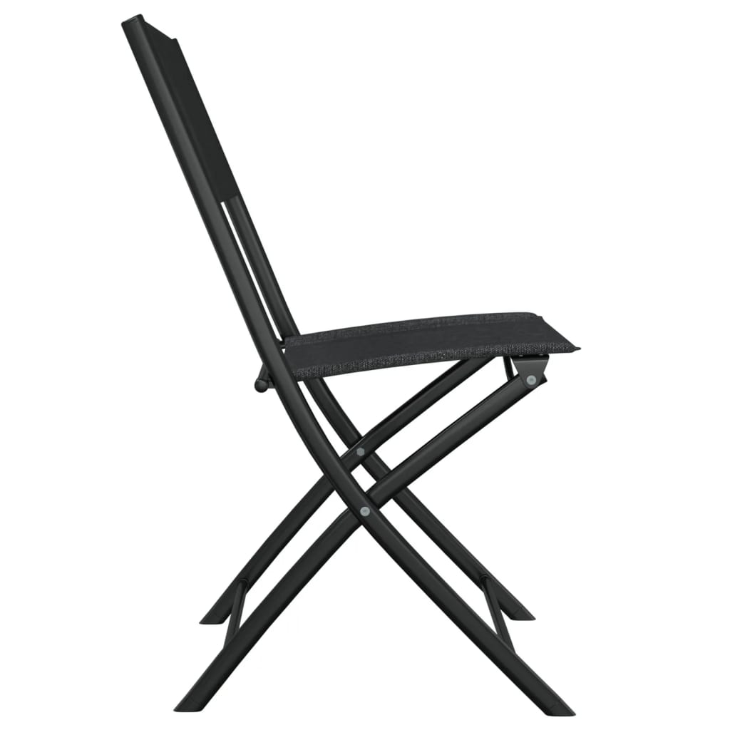 vidaXL 3-tlg. Bistro-Set Stahl Schwarz