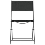 vidaXL Klappbare Gartenstühle 4 Stk. Schwarz Stahl und Textilene