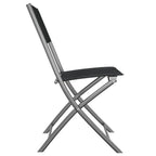vidaXL Klappbare Gartenstühle 4 Stk. Schwarz Stahl und Textilene
