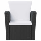 vidaXL 8-tlg. Garten-Lounge-Set mit Kissen Poly Rattan Schwarz