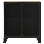 vidaXL Lagerschränke 2 Stk. Rustikal Braun 72x36x82 cm Metall und MDF