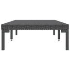 vidaXL Garten-Couchtisch Dunkelgrau Halbrundes Poly Rattan