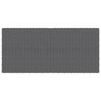 vidaXL Garten-Couchtisch Dunkelgrau Halbrundes Poly Rattan