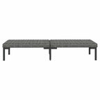 vidaXL 3-tlg. Garten-Lounge-Set Dunkelgrau Halbrundes Poly Rattan