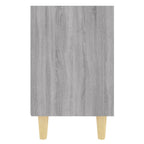 vidaXL Nachttische mit Massivholz-Beinen 2 Stk. Grau Sonoma 40x30x50cm