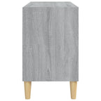 vidaXL TV-Schrank mit Massivholz-Beinen Grau Sonoma 69,5x30x50 cm