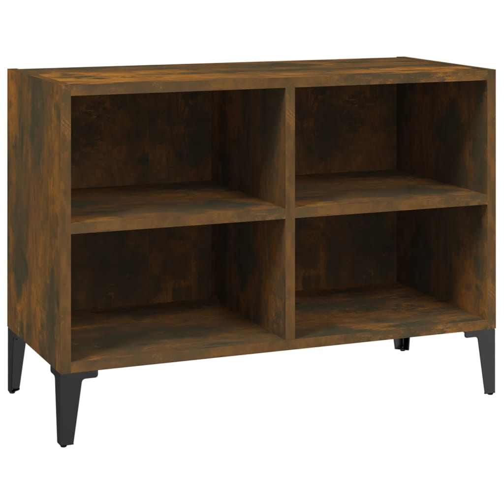 vidaXL TV-Schrank mit Metallbeinen Räuchereiche 69,5x30x50 cm