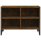 vidaXL TV-Schrank mit Metallbeinen Räuchereiche 69,5x30x50 cm