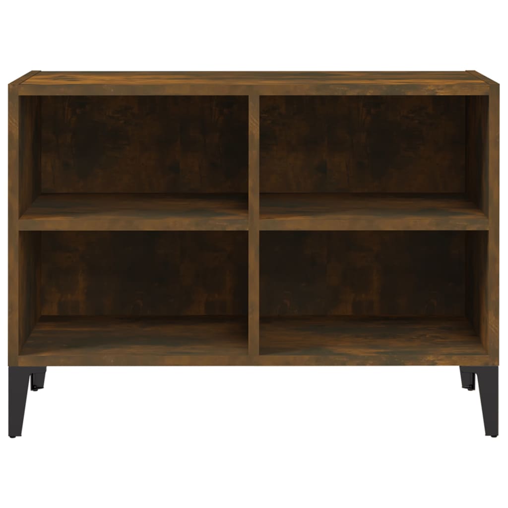vidaXL TV-Schrank mit Metallbeinen Räuchereiche 69,5x30x50 cm