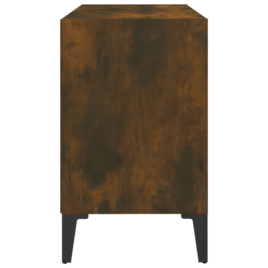 vidaXL TV-Schrank mit Metallbeinen Räuchereiche 69,5x30x50 cm